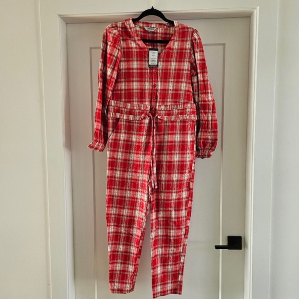 Kids Red Plaid Onesie Pajamas - Brand: